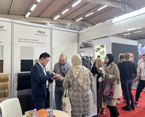 Algeria Woodtech exhibition chat with paper customers